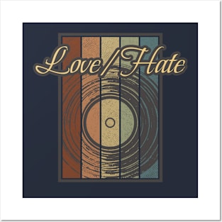 Love/Hate Vynil Silhouette Posters and Art